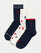 3pk Cotton Rich Love Heart Ankle High Socks